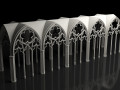 Gothic Vaulted Ceiling Kitbash - Modular Unit Architecture 3D Модель