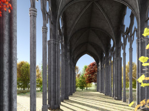 Gothic Vaulted Ceiling Kitbash - Modular Unit Architecture 3D Model