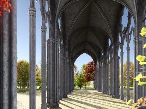 Gothic Vaulted Ceiling Kitbash - Modular Unit Architecture 3D Model