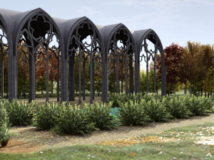 Gothic Vaulted Ceiling Kitbash - Modular Unit Architecture 3D Model