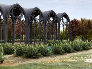 Gothic Vaulted Ceiling Kitbash - Modular Unit Architecture 3D Model