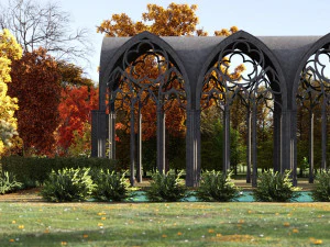 Gothic Vaulted Ceiling Kitbash - Modular Unit Architecture 3D Model