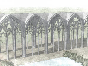 Gothic Vaulted Ceiling Kitbash - Modular Unit Architecture 3D Model
