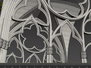 Gothic Vaulted Ceiling Kitbash - Modular Unit Architecture 3D Model
