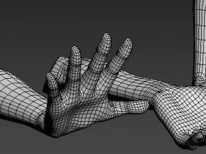 5 Unisex Hand Poses 3D Model