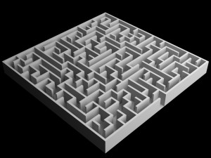 5 Low Poly Square Mazes 3D Модель