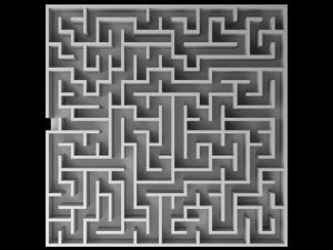 5 Low Poly Square Mazes 3D Model