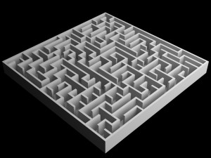 5 Low Poly Square Mazes 3D Модель