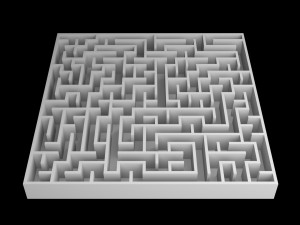 5 Low Poly Square Mazes 3D Модель