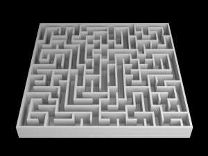 5 Low Poly Square Mazes 3D Модель