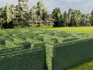 5 Low Poly Square Mazes 3D Модель
