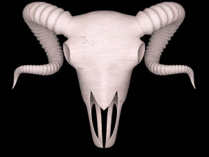 Ram Skull 3D Model