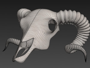 Ram Skull 3D Model