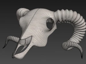 Ram Skull 3D Model