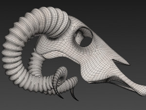 Ram Skull 3D Model