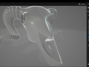 Ram Skull 3D Model
