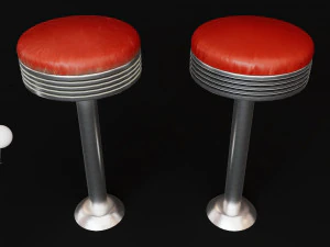 Taburete de bar retro Modelo 3D