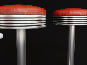 Retro Bar Stool Modelo 3D