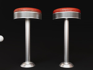 Retro Bar Stool Modelo 3D