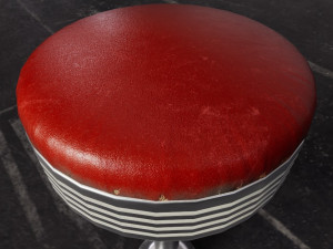 Retro Bar Stool Modelo 3D