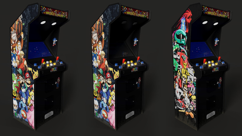 Retro Arcade Game Machine Modelo 3D .c4d .max .obj .3ds .fbx .stl .blend