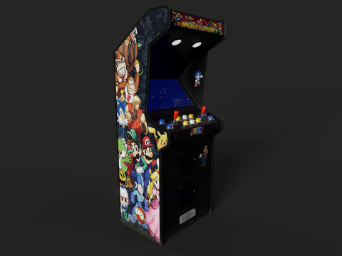 Retro Arcade Game Machine Modelo 3D