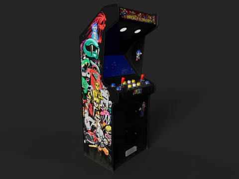 Retro Arcade Game Machine 3D Model