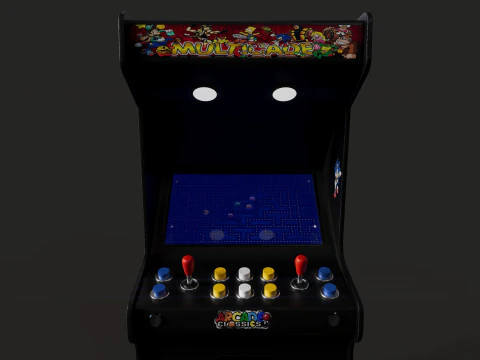 Retro Arcade Game Machine 3D Model