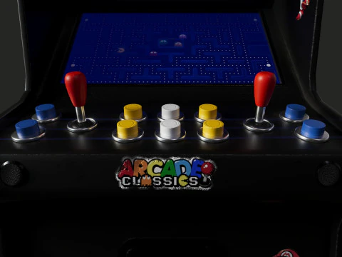 Retro Arcade Game Machine 3D Model