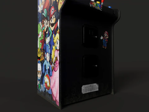 Retro Arcade Game Machine 3D Model