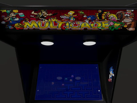 Retro Arcade Game Machine 3D Model