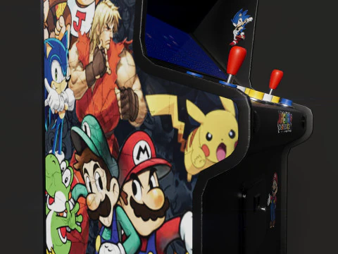 Retro Arcade Game Machine 3D Model