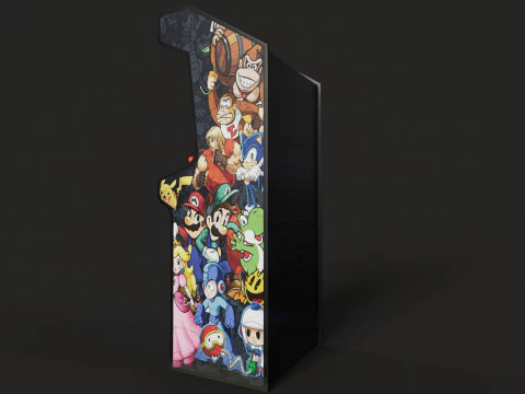 Retro Arcade Game Machine 3D Model