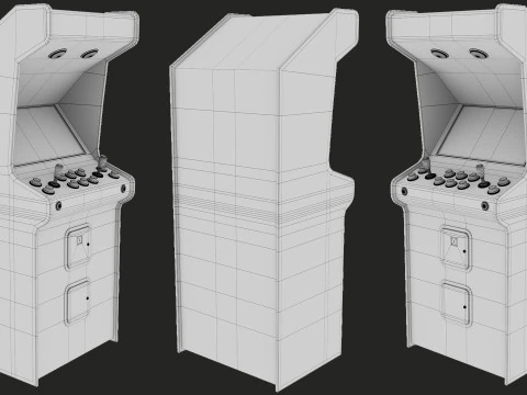 Retro Arcade Game Machine 3D Model