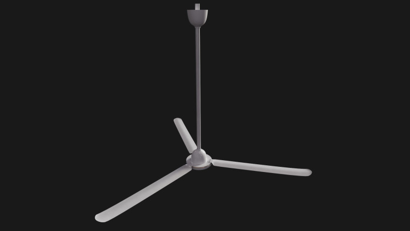Animated Traditional Ceiling Fan 3D Модель .c4d .max .obj .3ds .fbx .stl .blend 