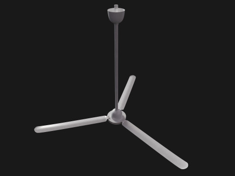 Animated Traditional Ceiling Fan 3D Модель