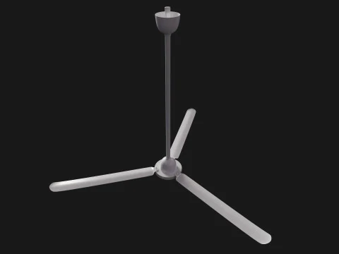 Animated Traditional Ceiling Fan 3D Model