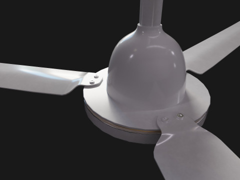 Animated Traditional Ceiling Fan 3D Модель