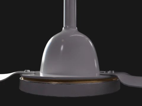 Animated Traditional Ceiling Fan 3D Model