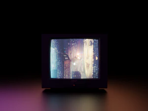 ローポリのミニマルなブラウン管テレビ 3Dモデル