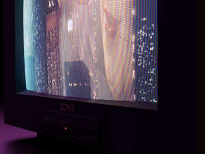 Low-poly minimalistic CRT TV 3D Model