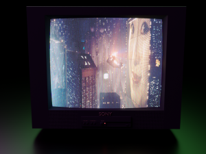 Low-poly minimalistic CRT TV 3D Model