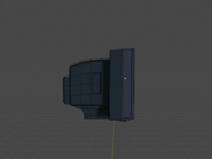Low-poly minimalistic CRT TV 3D Model