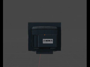 Low-poly minimalistic CRT TV 3D Model