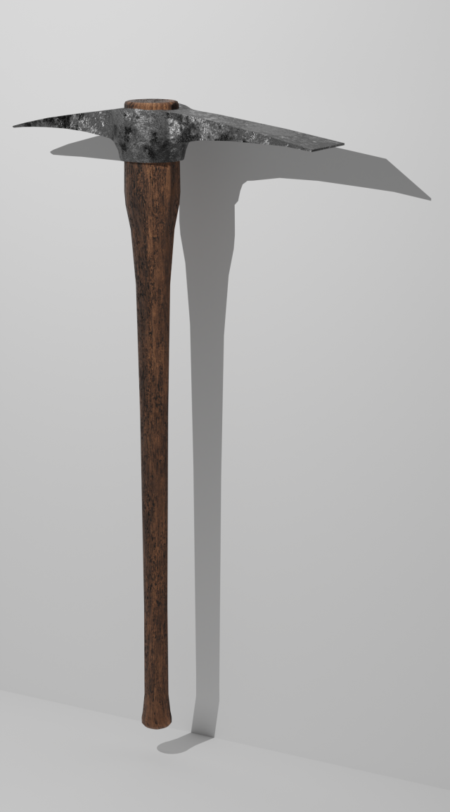 Iron pickaxe Modelo 3D .c4d .max .obj .3ds .fbx .stl .blend 