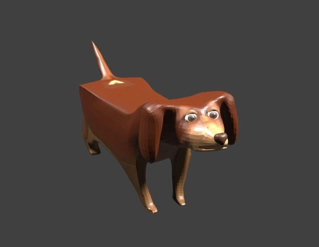 Dachshund 3D Model .c4d .max .obj .3ds .fbx .stl .blend