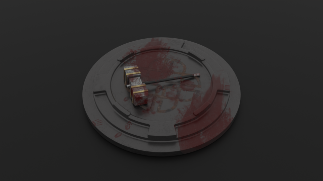 Figurine Dwarven battle hammer 3D 모델 .c4d .max .obj .3ds .fbx .stl .blend 