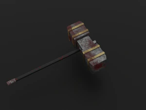 Figurine Dwarven battle hammer 3D Model