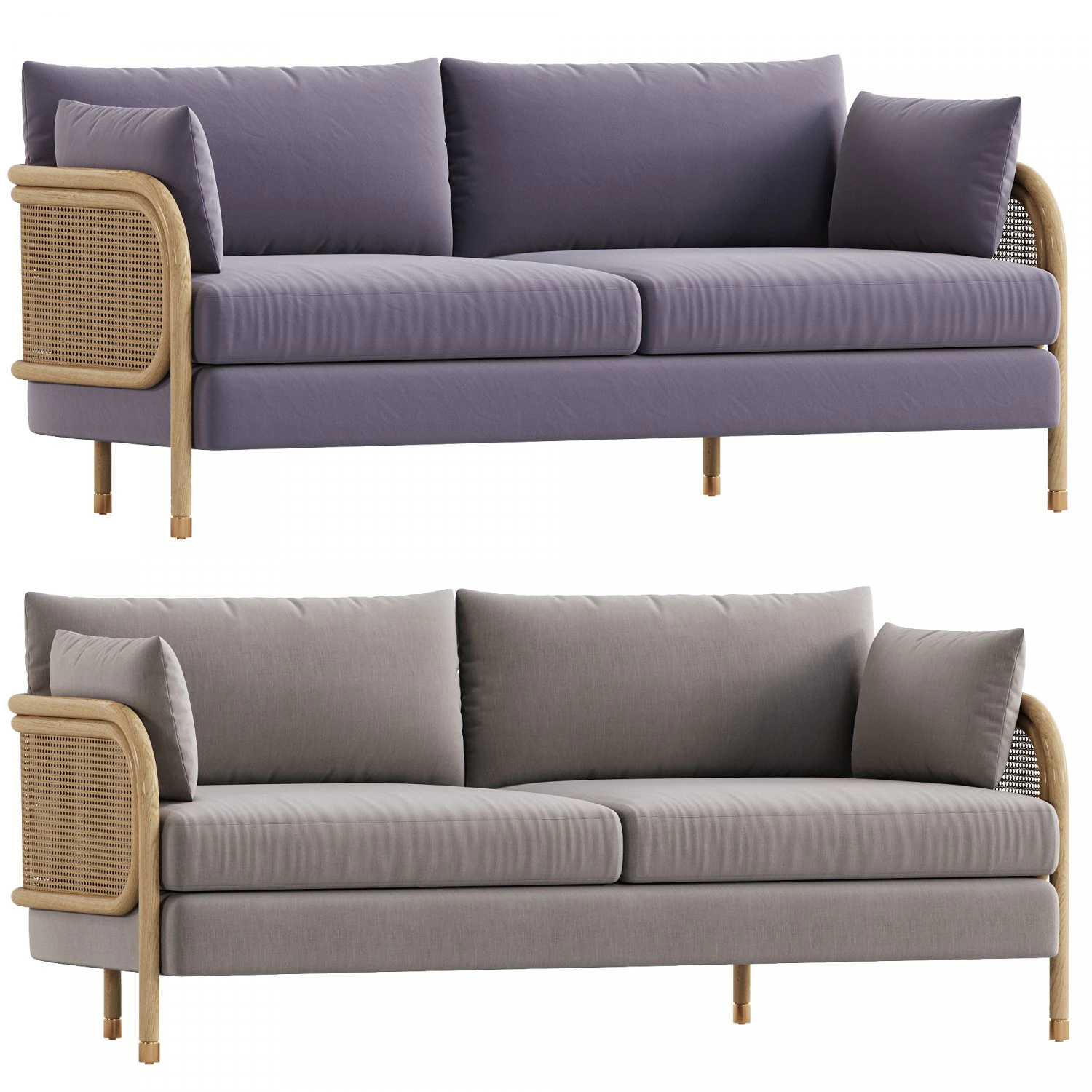 Heatherfield Two Cushion Sofa 3D Model .c4d .max .obj .3ds .fbx .stl .blend 