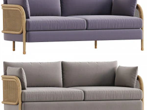 Sof&aacute; Heatherfield com duas almofadas Modelo 3D